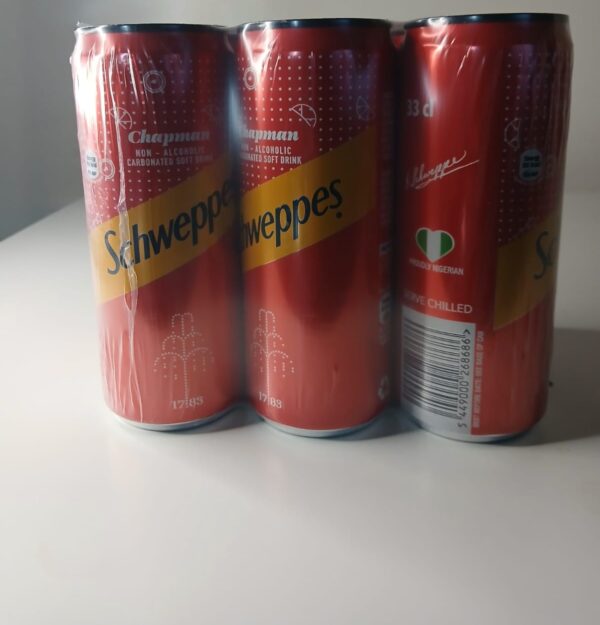 Schweppes chapman 6 pieces