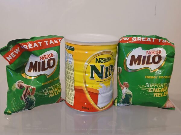 Combo deals Nido milk 900g, milo 400g x2